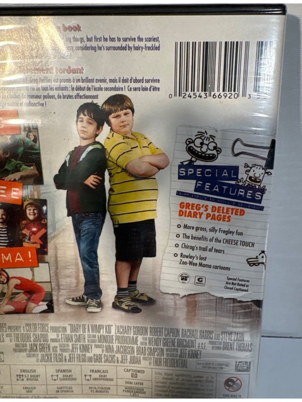 Diary Of A Wimpy Kid DVD 2010 Movie Special Features Sealed NEW - Picture 3 of 6